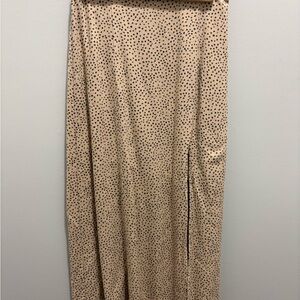 Abercrombie & Fitch Beige Polka Dot Maxi Skirt